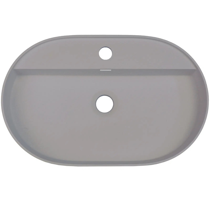 Deante CQS_SU6B - Umivalnik na pult z izvrtino za pipo SILIA 35x55cm granit/metalno siva