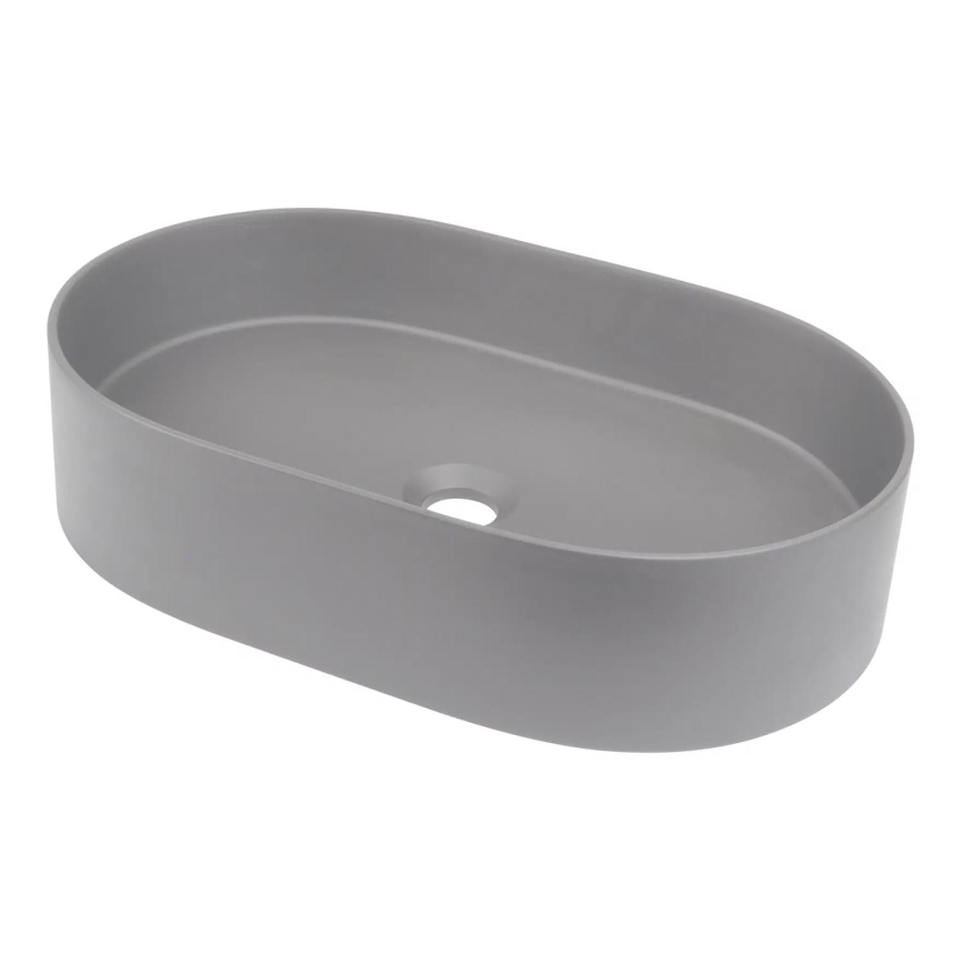 Deante CQS_SU6S - Umivalnik na pult SILIA 35x55 cm granit/metalno siva