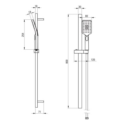 Deante NGA_052K - Tuš komplet ALPINIA sijajni krom