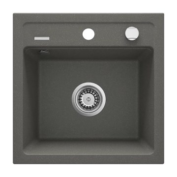 Deante ZQZ_T103 - Kuhinjsko pomivalno korito ZORBA 44x44 cm granit/antracit