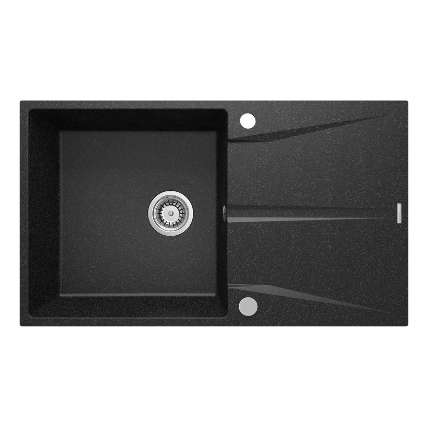 Deante ZRC_211A - Pomivalno korito CORIO 50 x 86 cm, granit/grafit