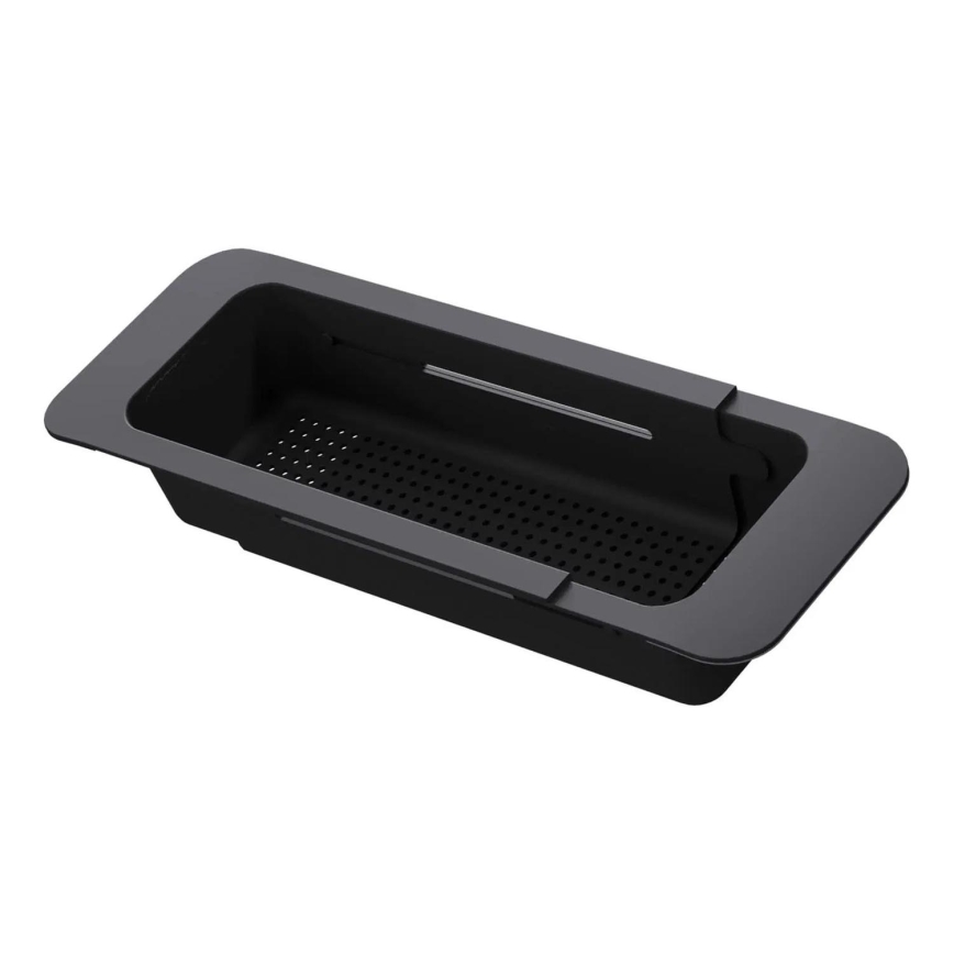 Deante ZZB_N00L - Izvlečni koš za pomivalno korito 57,4x13,4 cm črna