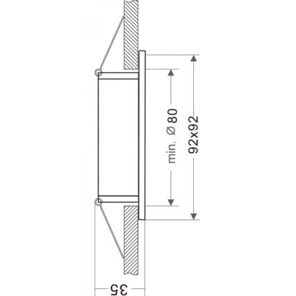 Deko-Light 110022 - Vgradna svetilka SIRRAH 1xGU5,3-MR16/35W/12V