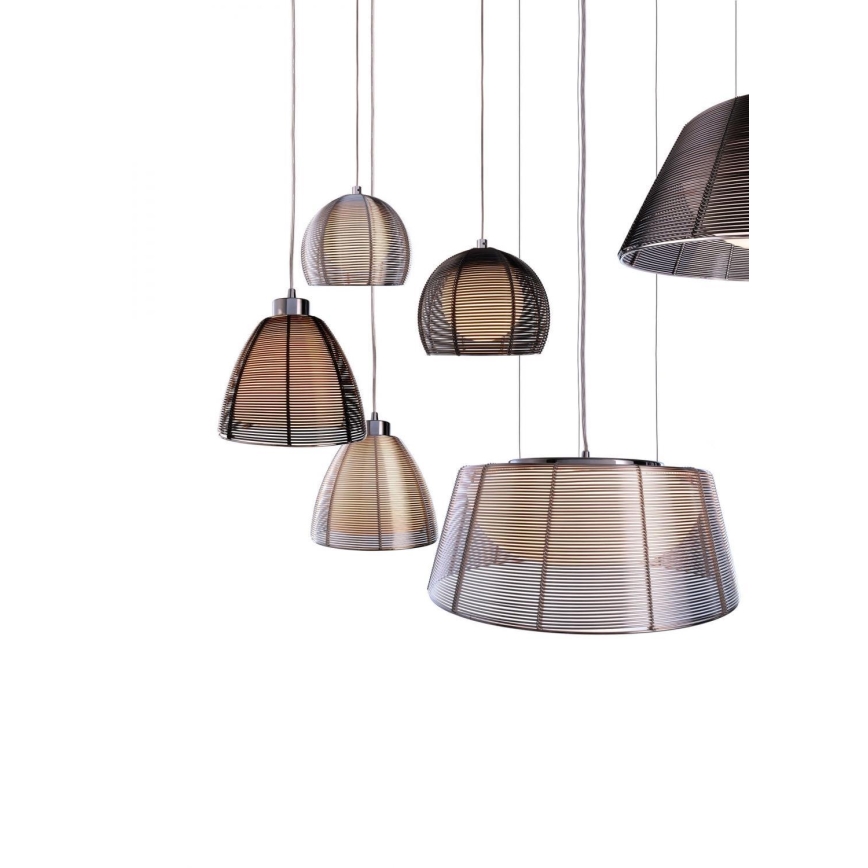 Deko-Light 342025 - Lestenec na vrvici FILO 1xE27/60W/230V pr. 19 cm srebrna