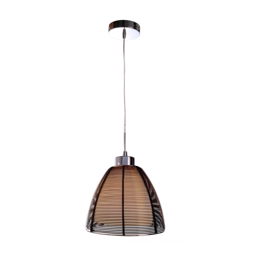 Deko-Light 342026 - Lestenec na vrvici FILO 1xE27/60W/230V pr. 19 cm črna