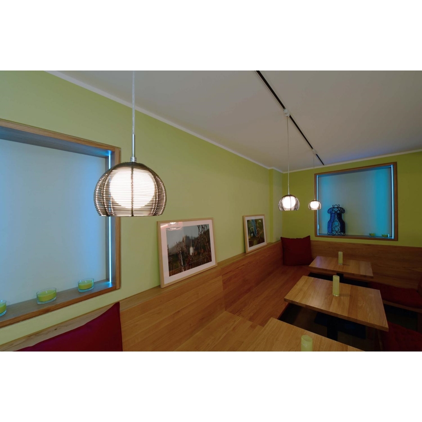 Deko-Light 342029 - Lestenec na vrvici FILO 1xG9/40W/230V pr. 16 cm srebrna