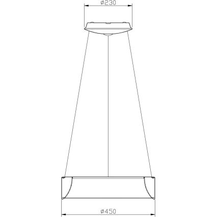 Deko-Light 342122 - LED Zatemnitveni lestenec na vrvici SCULPTORIS LED/27W/230V 3000K pr. 45 cm