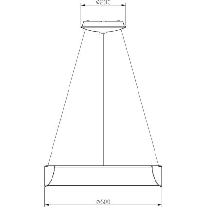 Deko-Light 342125 - LED Zatemnitveni lestenec na vrvici SCULPTORIS LED/27W/230V 4000K pr. 60 cm