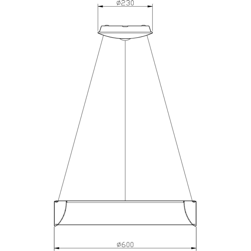 Deko-Light 342125 - LED Zatemnitveni lestenec na vrvici SCULPTORIS LED/27W/230V 4000K pr. 60 cm