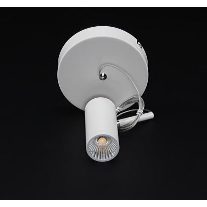 Deko-Light 348037 - LED Zatemnitveni lestenec na vrvici DABIH LED/7,2W/230V 3000K bela