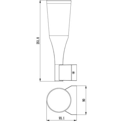 Deko-Light 731083 - LED Zunanja stenska svetilka BESSMA LED/9,6W/230V IP54 antracit