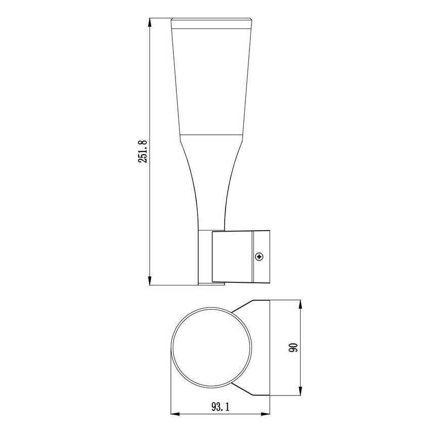 Deko-Light 731083 - LED Zunanja stenska svetilka BESSMA LED/9,6W/230V IP54 antracit