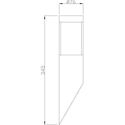 Deko-Light 731106 - Zunanja stenska svetilka PORRIMA 1xGU10/5W/230V IP44 mat krom