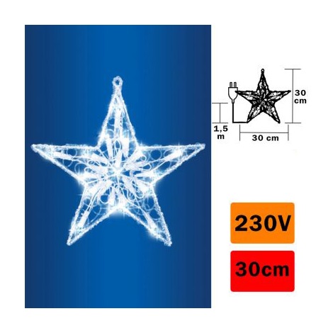 Dekoracija za okno zvezdica 20xL21D/230V