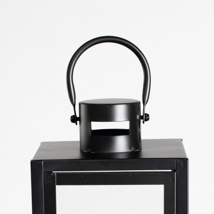 Dekorativna črna lanterna, višina 49 cm