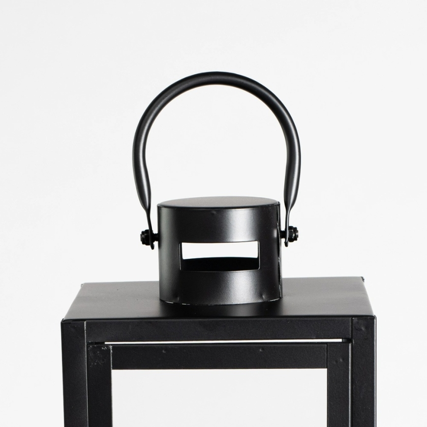 Dekorativna črna lanterna, višina 49 cm