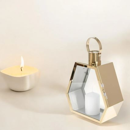 Dekorativna lanterna 34 cm, zlata