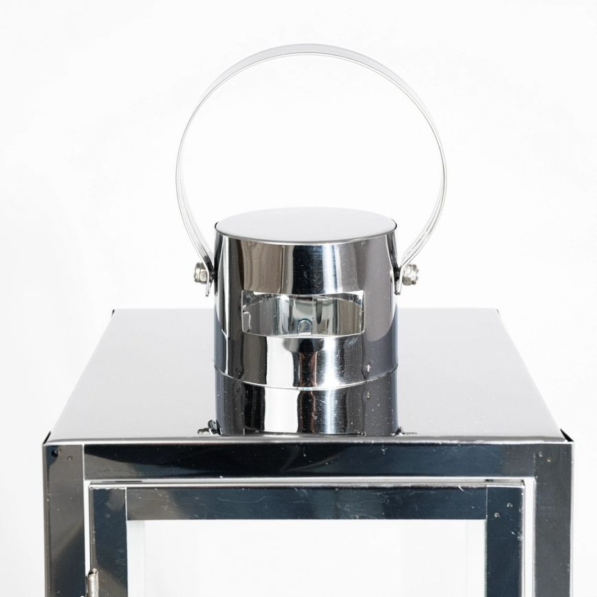 Dekorativna lanterna 49 cm, sijajni krom