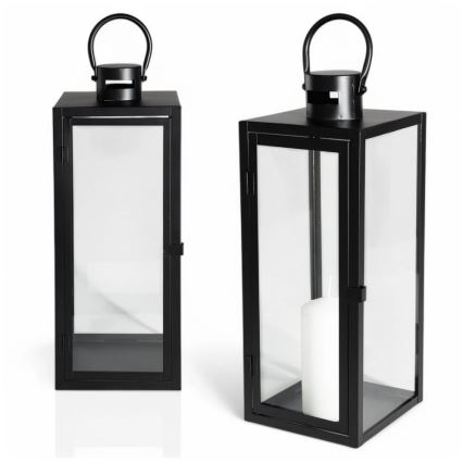 Dekorativna lanterna 63 cm črna