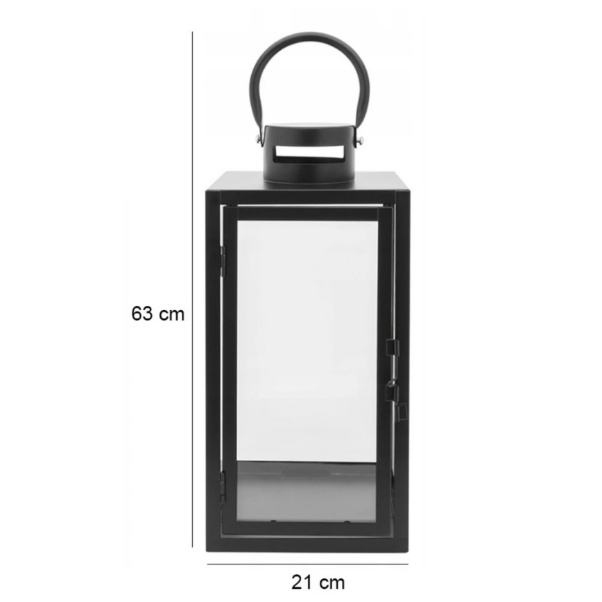Dekorativna lanterna 63 cm črna