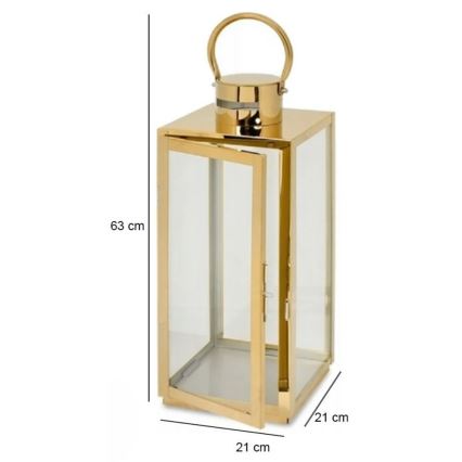 Dekorativna lanterna 63 cm, zlata