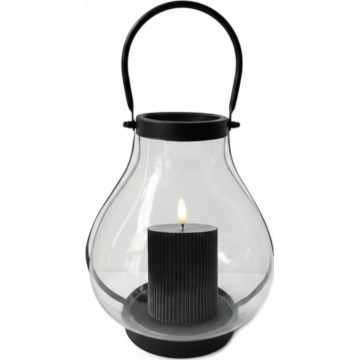 Dekorativna lanterna GLASSY 25 cm črna