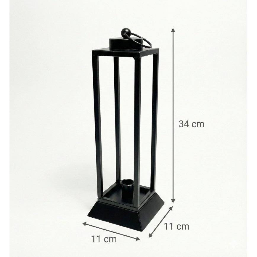Dekorativna lanterna HALL 34 cm črna