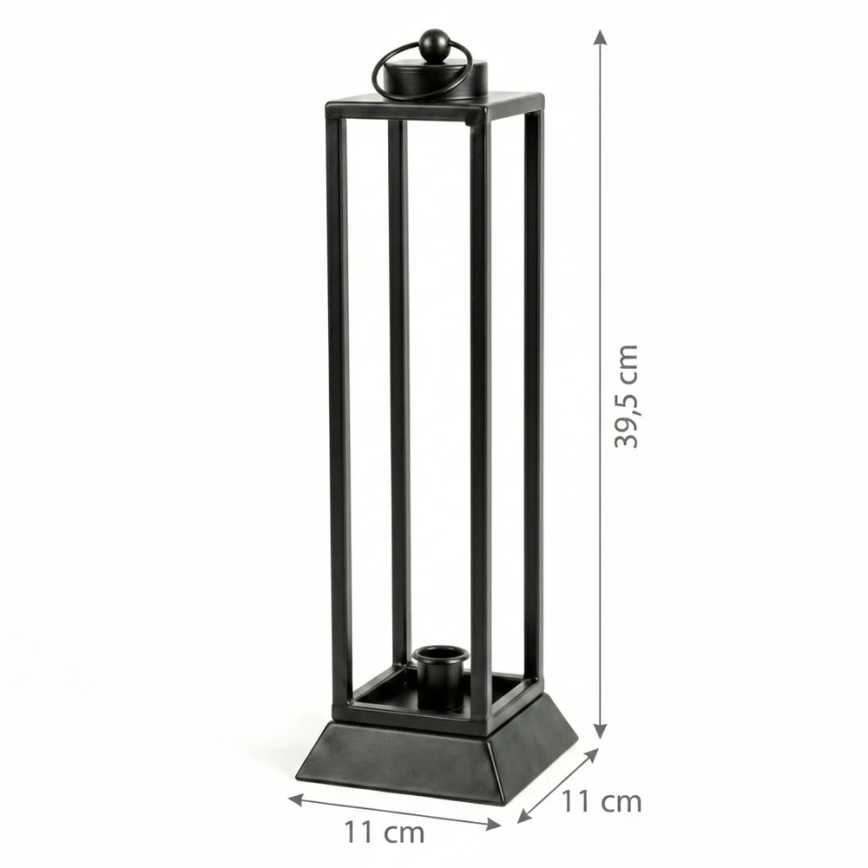 Dekorativna lanterna HALL 39,5 cm črna