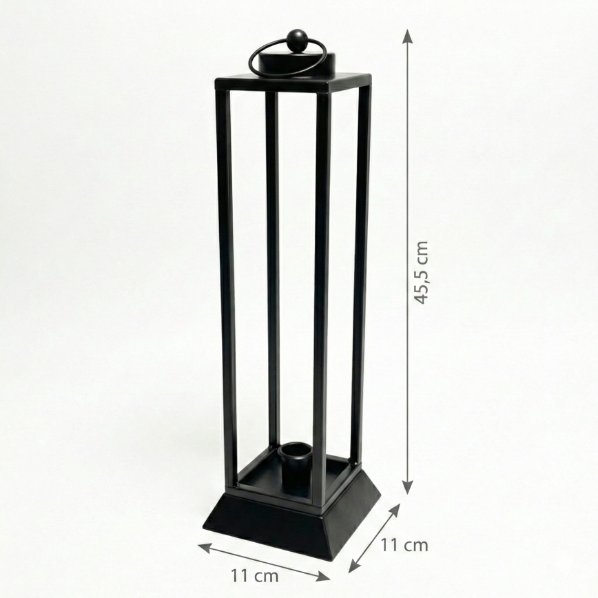 Dekorativna lanterna HALL 45,5 cm črna