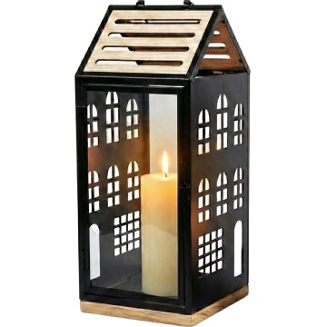 Dekorativna lanterna HOME 47,5 cm črna/bežna