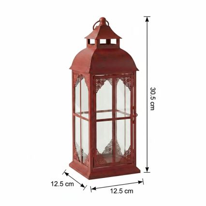 Dekorativna lanterna REDY, 30,5 cm, rdeča