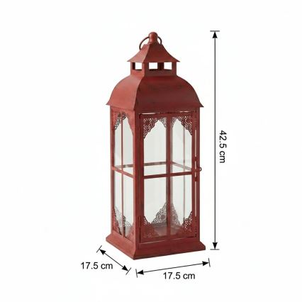 Dekorativna lanterna REDY, 42 cm, rdeča