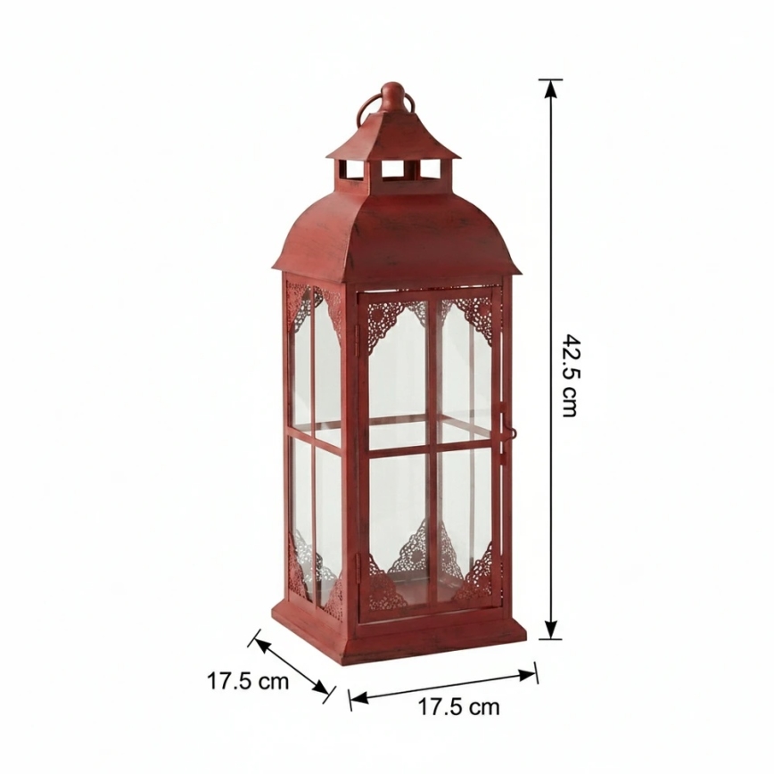 Dekorativna lanterna REDY, 42 cm, rdeča