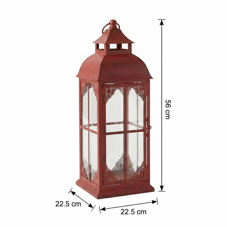 Dekorativna lanterna REDY 56 cm rdeča