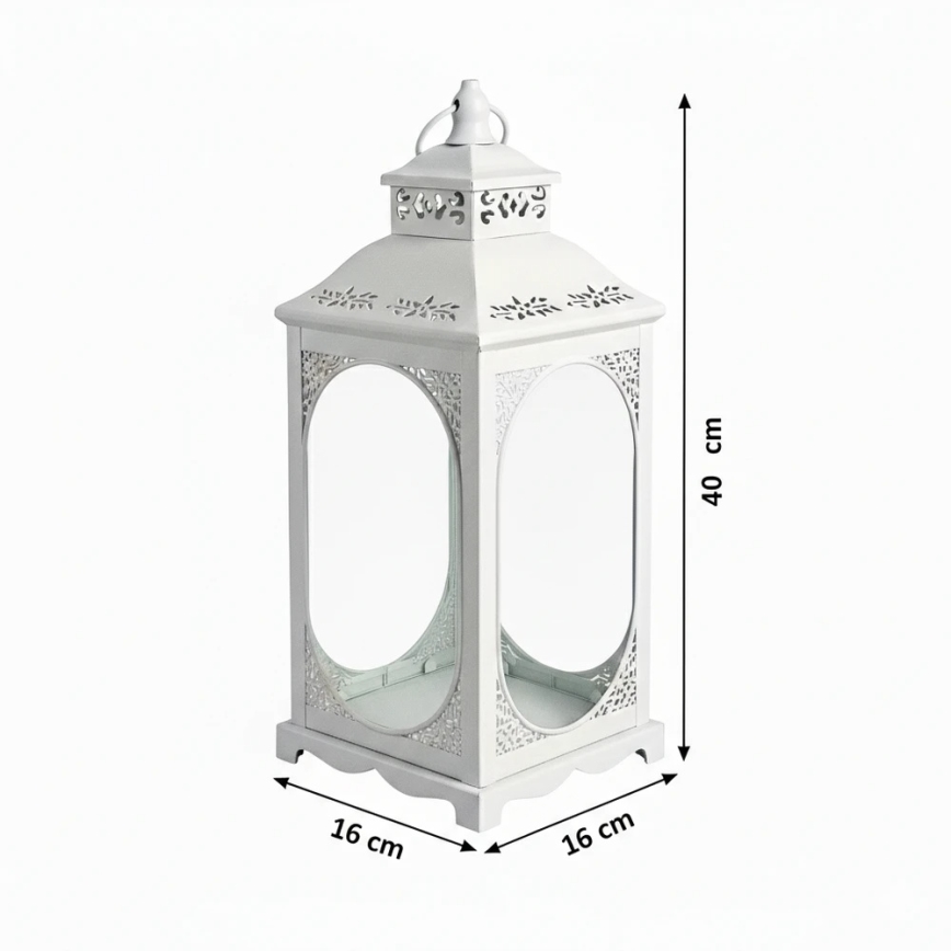 Dekorativna lanterna ROSEHILL, 27,5 cm, bela