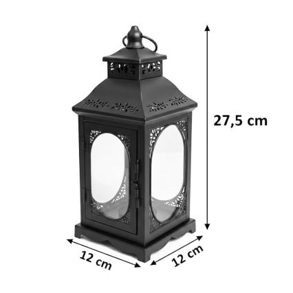 Dekorativna lanterna ROSEHILL 27,5 cm črna