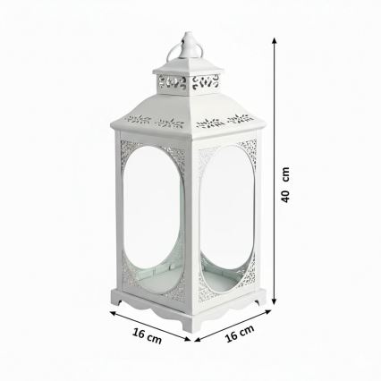 Dekorativna lanterna ROSEHILL 40 cm, bela