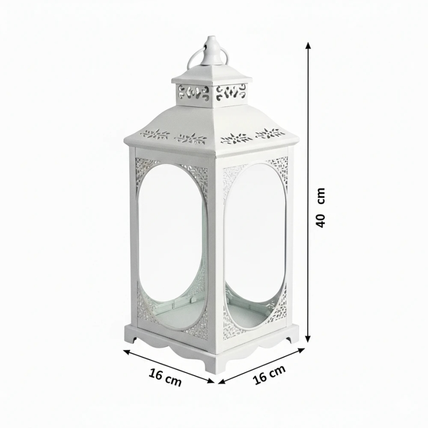 Dekorativna lanterna ROSEHILL 40 cm, bela