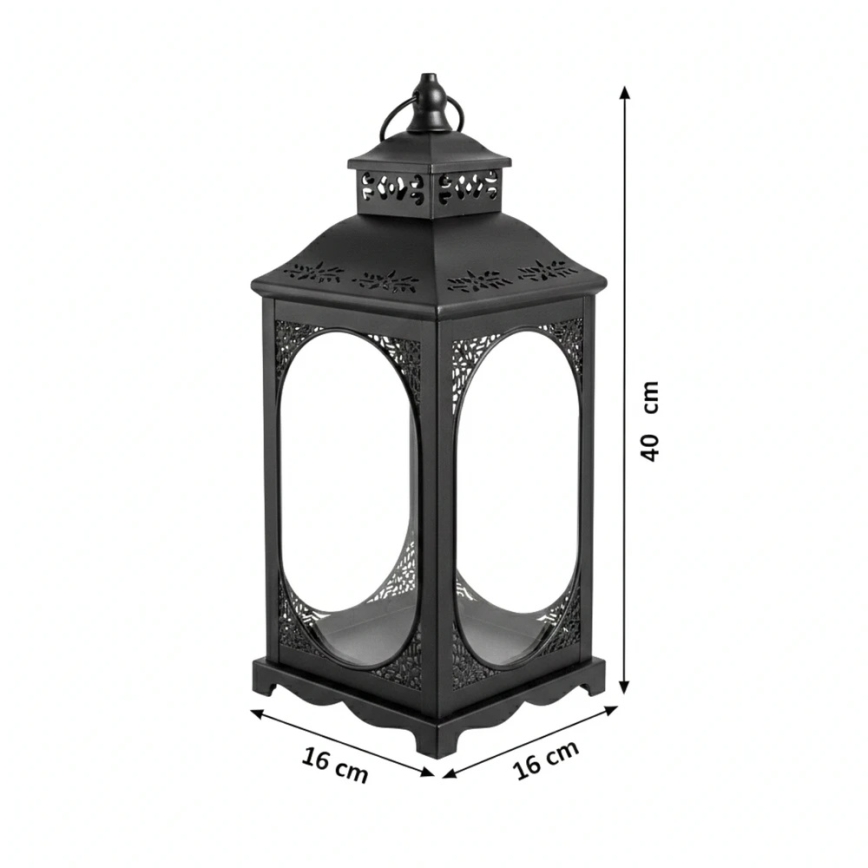Dekorativna lanterna ROSEHILL, 40 cm, črna