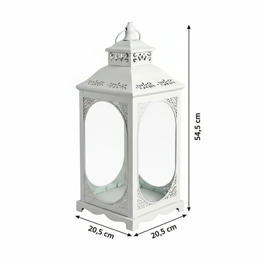 Dekorativna lanterna ROSEHILL 54,5 cm bela