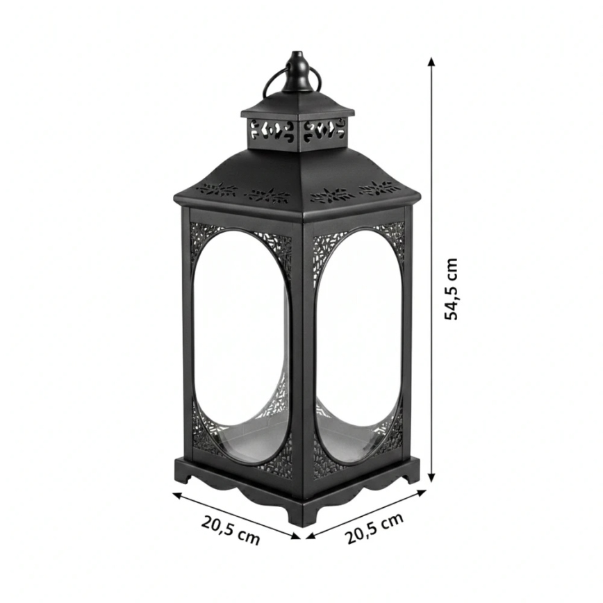 Dekorativna lanterna ROSEHILL 54,5 cm črna