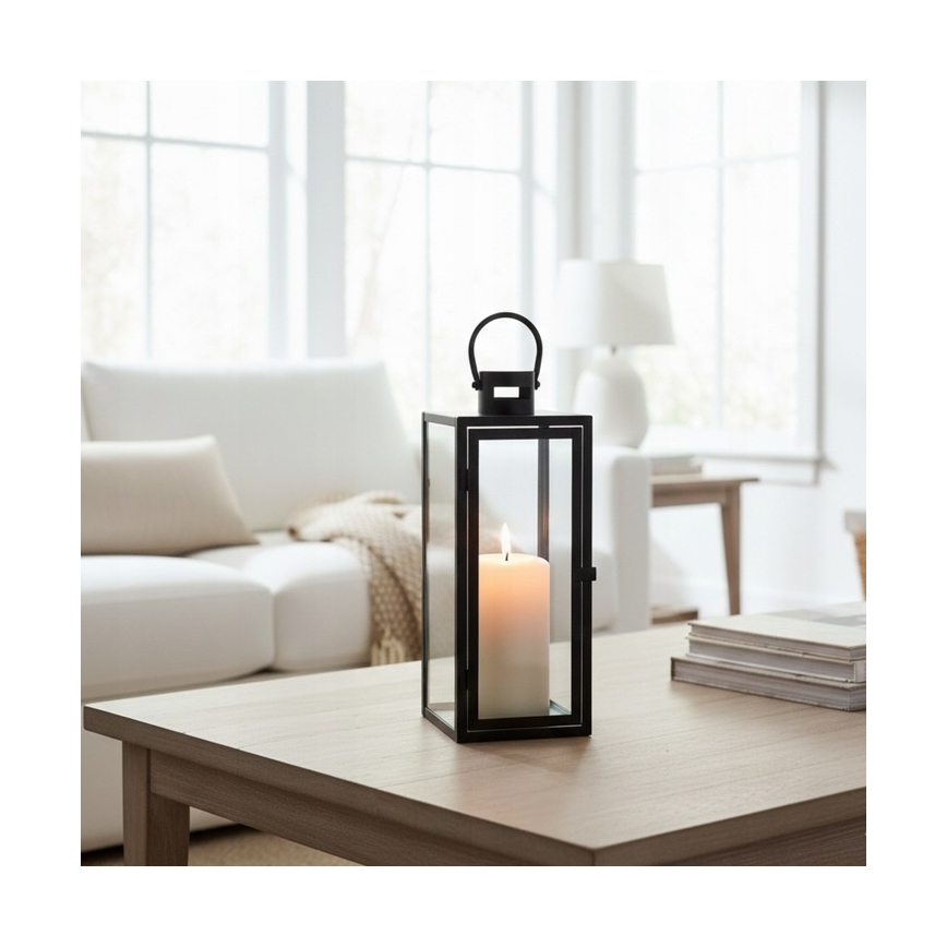 Dekorativna lanterna TOWER 29 cm črna