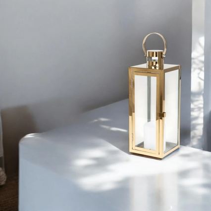 Dekorativna lanterna TOWER 29 cm, zlata