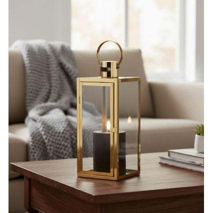 Dekorativna lanterna TOWER 29 cm, zlata