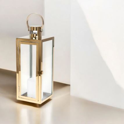 Dekorativna lanterna TOWER 29 cm, zlata