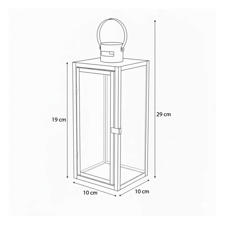 Dekorativna lanterna TOWER 29 cm, zlata
