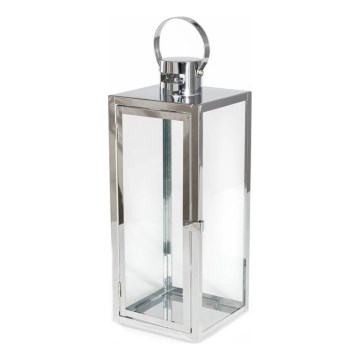 Dekorativna lanterna TOWER, 49 cm, sijajni krom