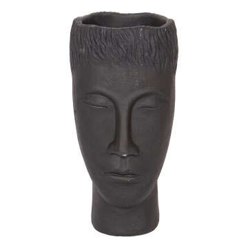 Dekorativna vaza 25x14x12,5 cm črna/cement