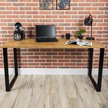 Delovna miza BLAT 160x60 cm črna/rjava