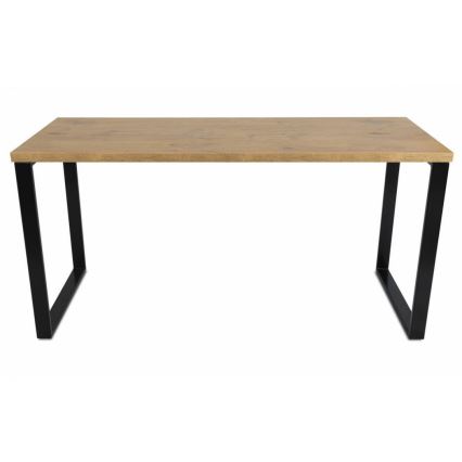 Delovna miza BLAT 160x60 cm črna/rjava